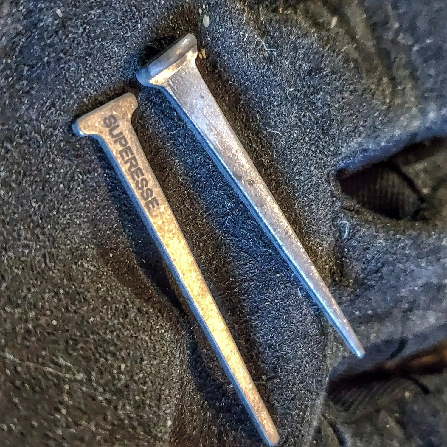 Shelter Nail - Titanium & Steel Wrought Hammering Spike for Trail and Utility Tasks Superesse Straps LLC