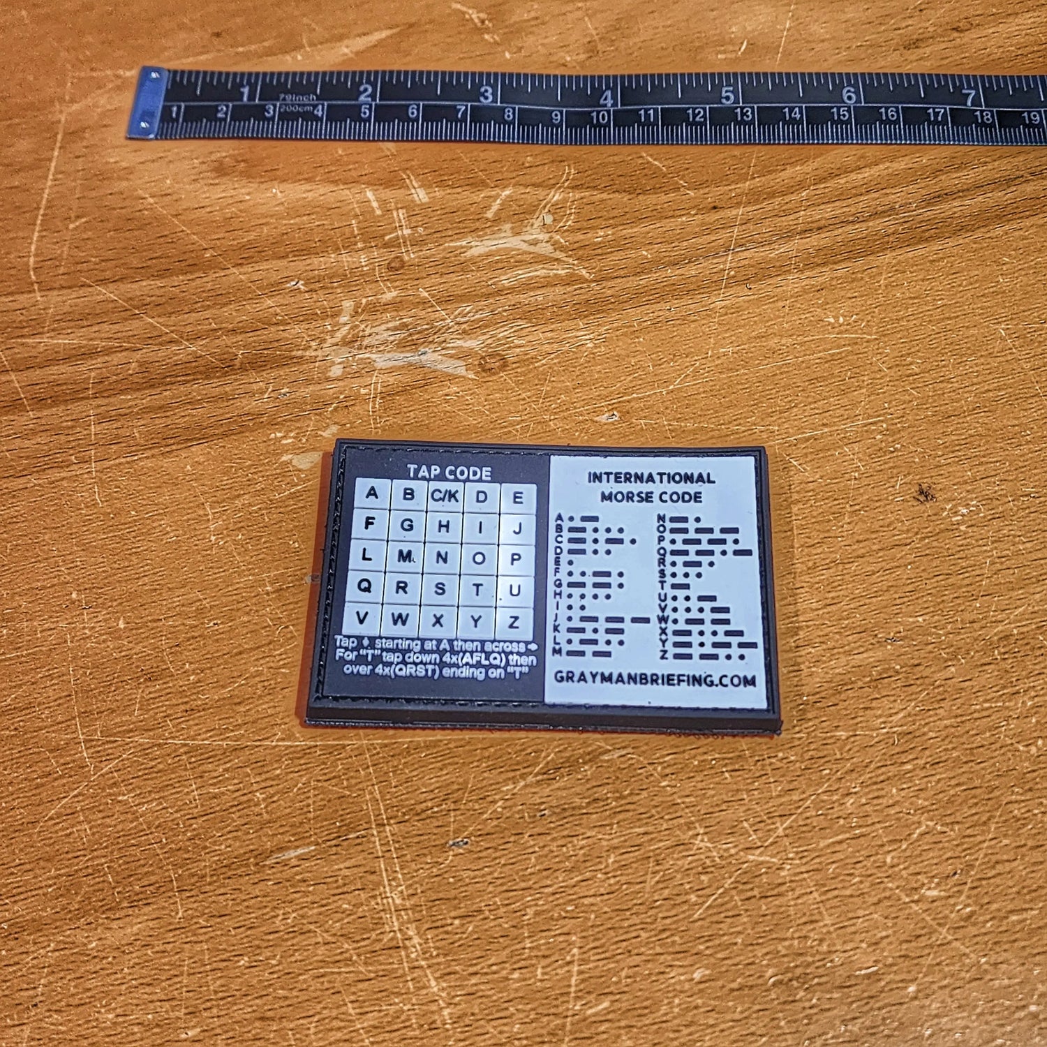 Storage Pocket Patch: Morse and Tap Code Superesse Straps LLC