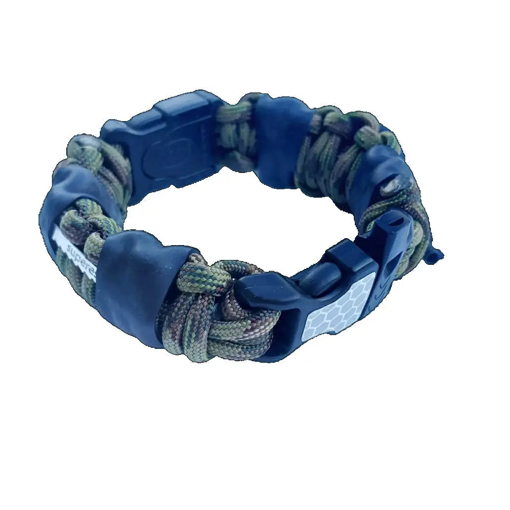 EDC Prepper - Paracord Bracelet Urban Tool Kit Equipped w/ LED Light, fire starter, blade, compass. Superesse Straps LLC