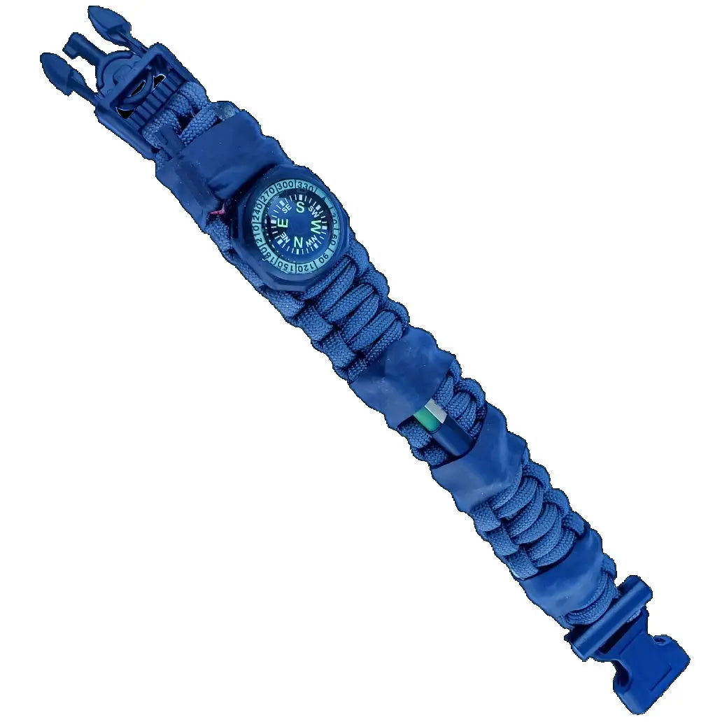 The Escape Evade Pathfinder: Military & Tactical Strap w/ SERE kit, Compass, Kevlar Saw, Cuff Key. Superesse Straps LLC