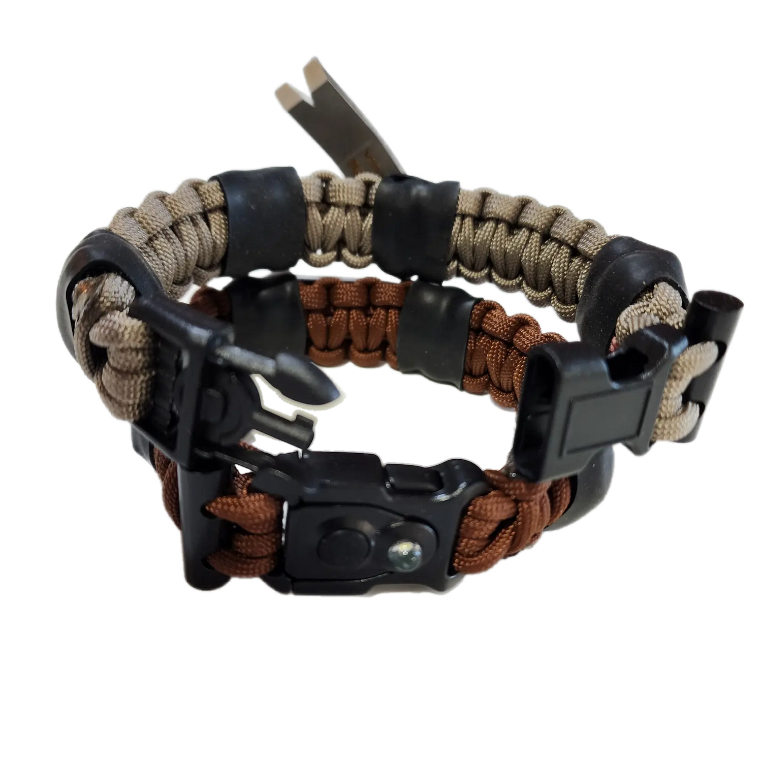 Urban Carry Strap - EDC Bracelet with Pry Bar, Firestarter, Kevlar Saw and Cuff Key or LED Flashlight. Superesse Straps LLC