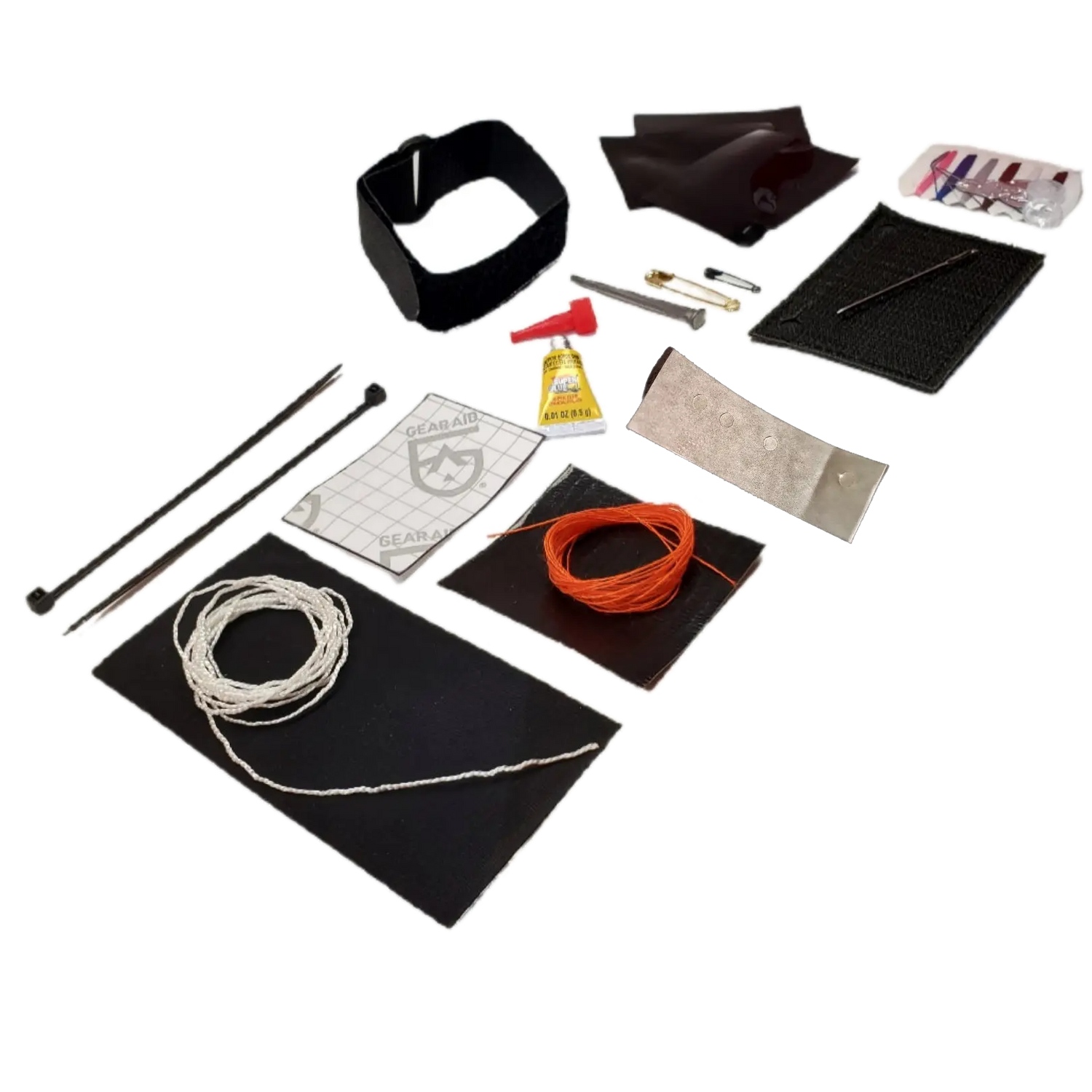 Field Repair Patch Kit - Fix broken items, stitch torn bags, parch tent rips, and seal holes. Superesse Straps LLC