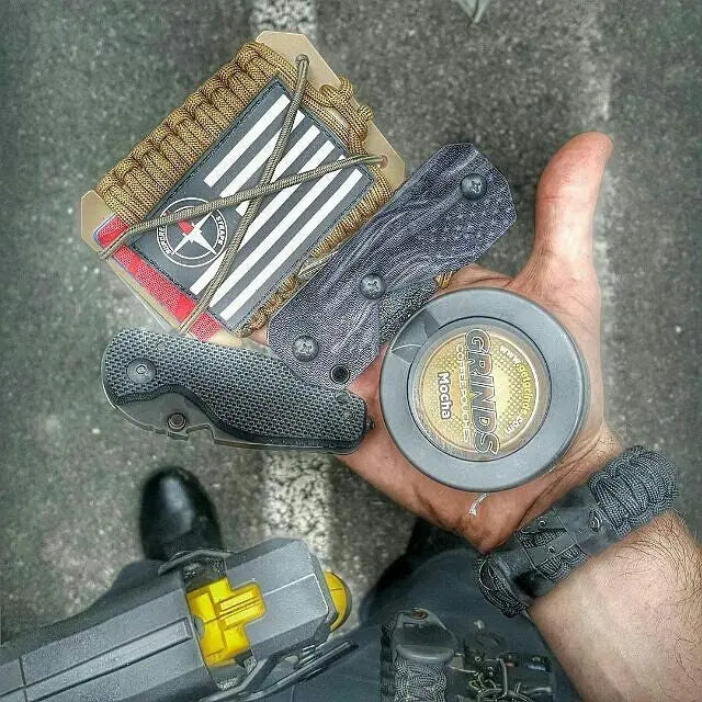 First Responder Strap - Police LEO backup duty gear w/ light, cuff key, seatbelt cutter, compass. Superesse Straps LLC