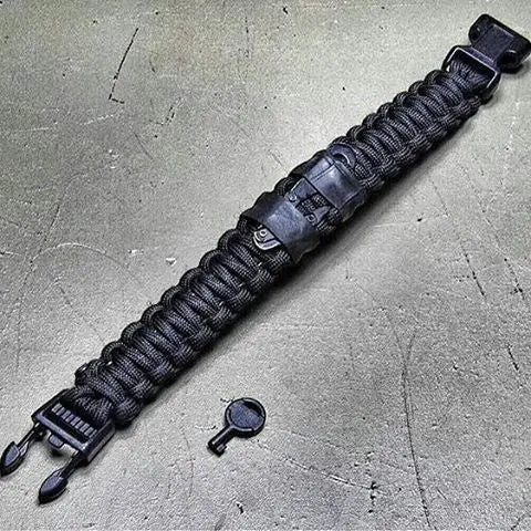 First Responder Strap - Police LEO backup duty gear w/ light, cuff key, seatbelt cutter, compass. Superesse Straps LLC