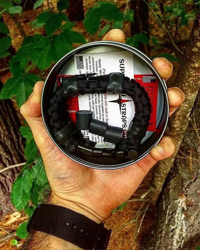SERE Sidekick- Tactical Survival Paracord Bracelet to Evade, Resist & Escape. Superesse Straps LLC