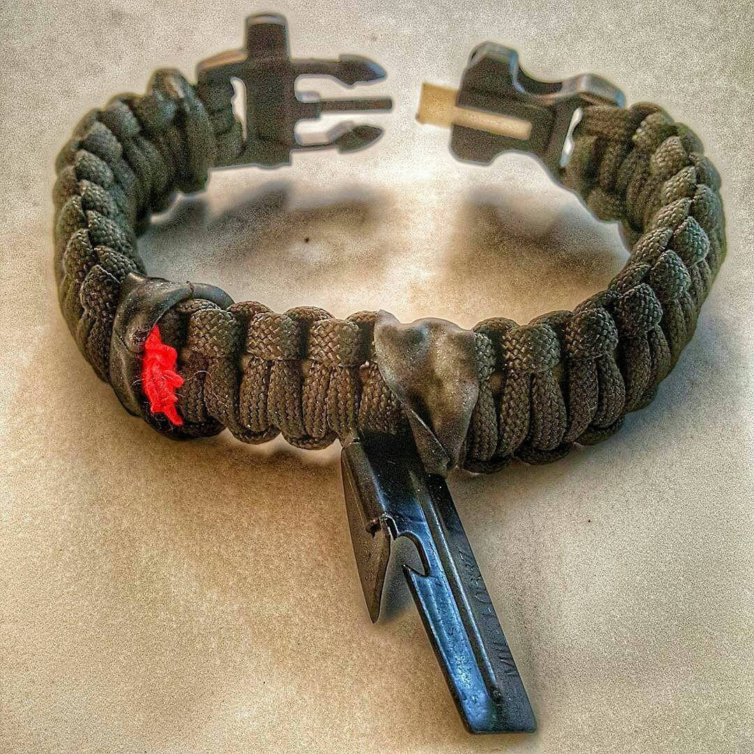 Camper Strap - Outdoor, Hike, & Kayak ready Survival Fire Starter Paracord Bracelet. Superesse Straps LLC