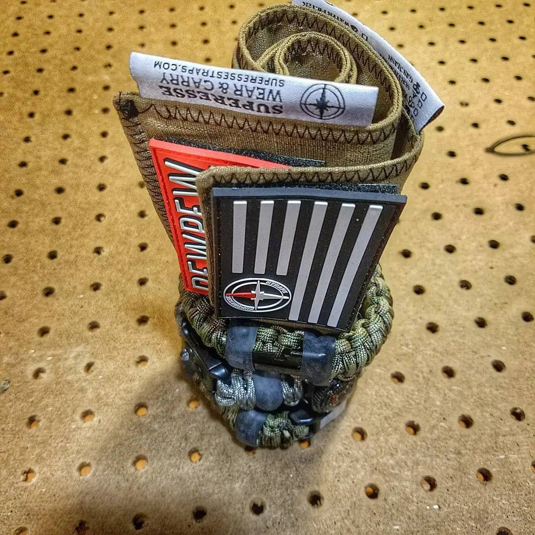 Tactical Tissue: Morale Patch compatible Ripstop stitched hank with covert storage pocket. Superesse Straps LLC