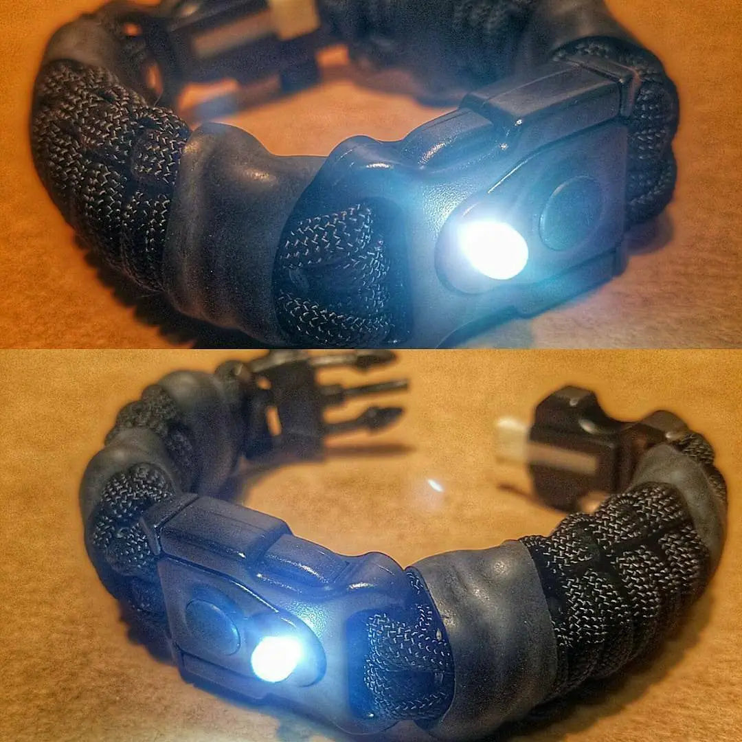 EDC Prepper - Paracord Bracelet Urban Tool Kit Equipped w/ LED Light, fire starter, blade, compass. Superesse Straps LLC