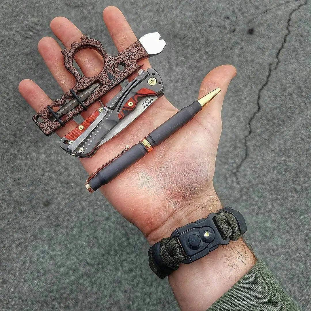EDC Prepper - Paracord Bracelet Urban Tool Kit Equipped w/ LED Light, fire starter, blade, compass. Superesse Straps LLC