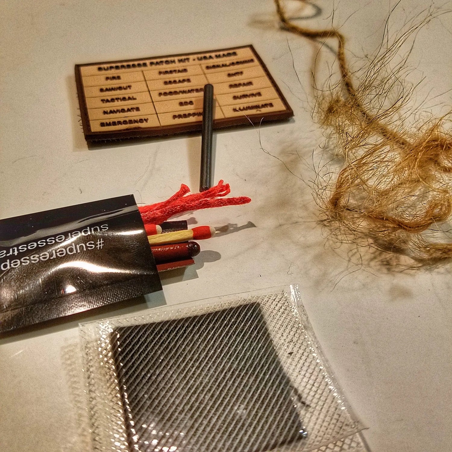 Fire Patch Kit: fire crafting supplies and tinder Superesse Straps LLC