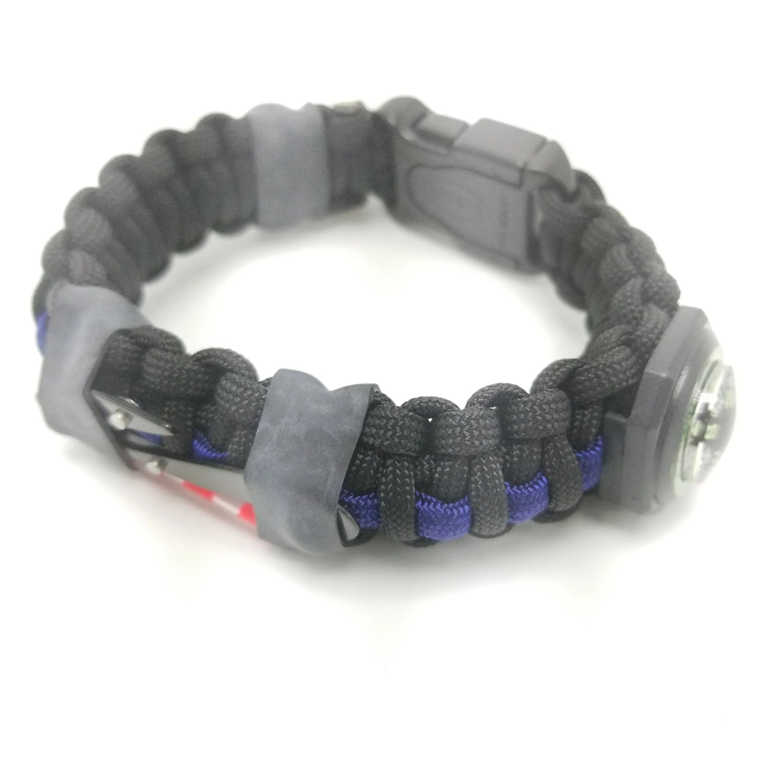 First Responder Strap - Police LEO backup duty gear w/ light, cuff key, seatbelt cutter, compass. Superesse Straps LLC