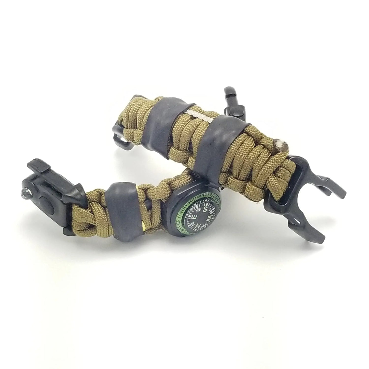 EDC Prepper - Paracord Bracelet Urban Tool Kit Equipped w/ LED Light, fire starter, blade, compass. Superesse Straps LLC