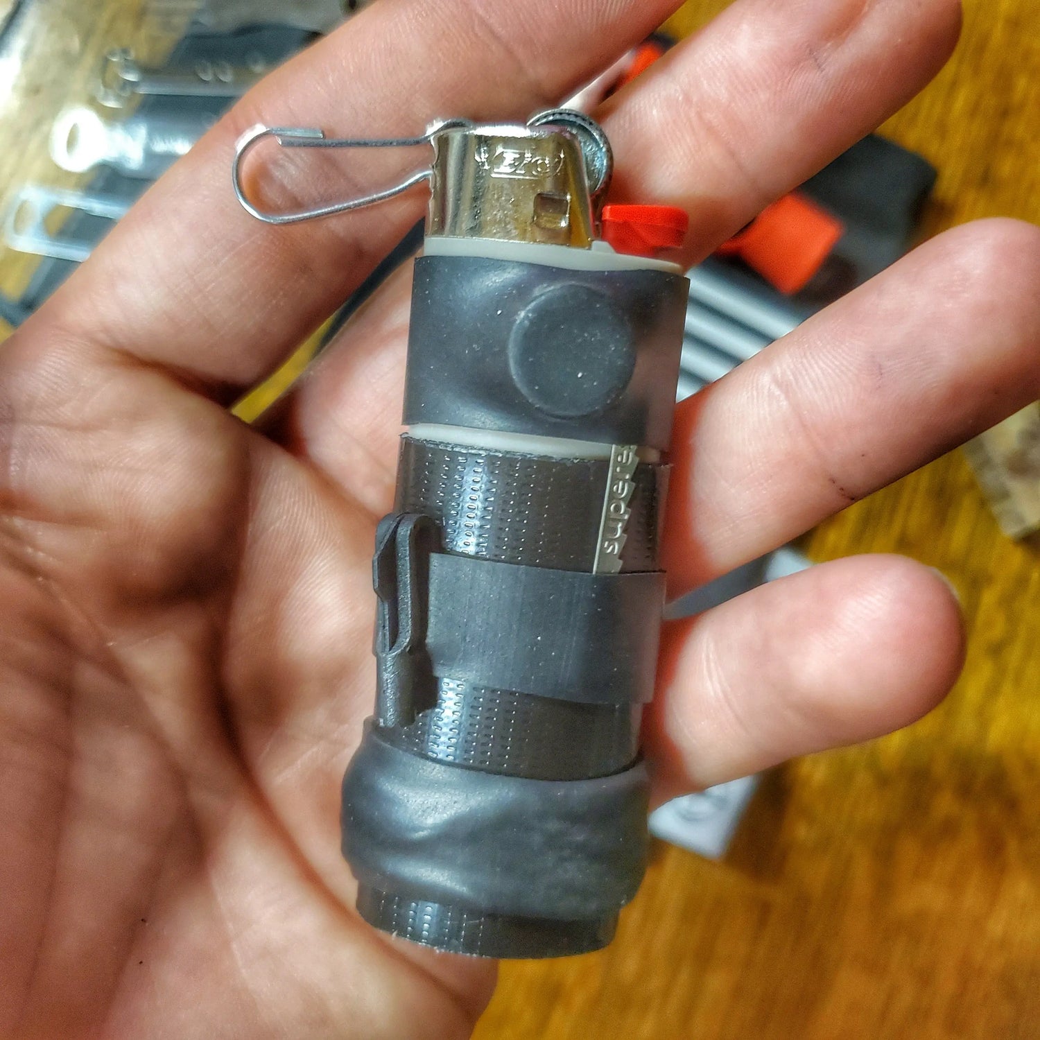 Survival Kit Lighter - Fire Starter outfitted with supplies. Superesse Straps LLC