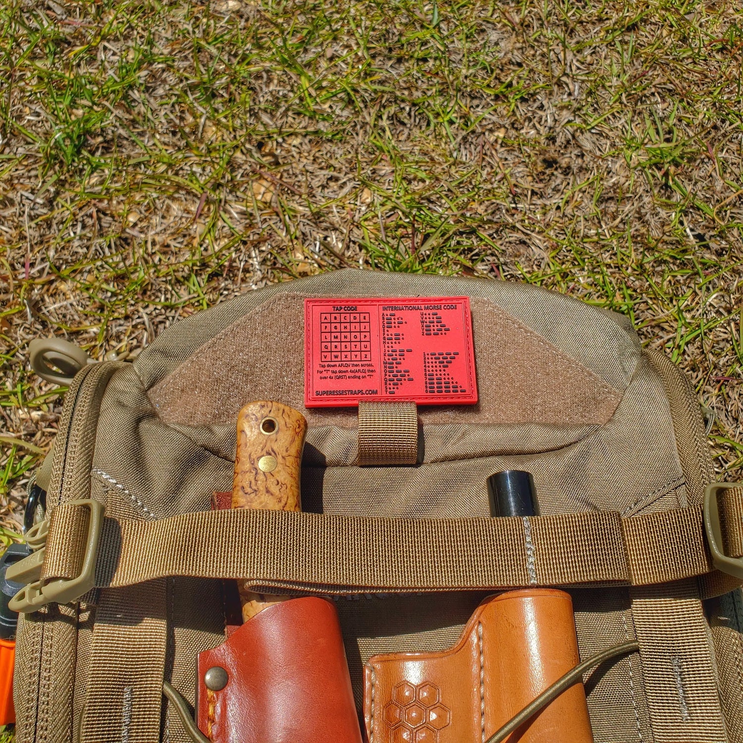 Storage Pocket Patch: Morse and Tap Code Superesse Straps LLC