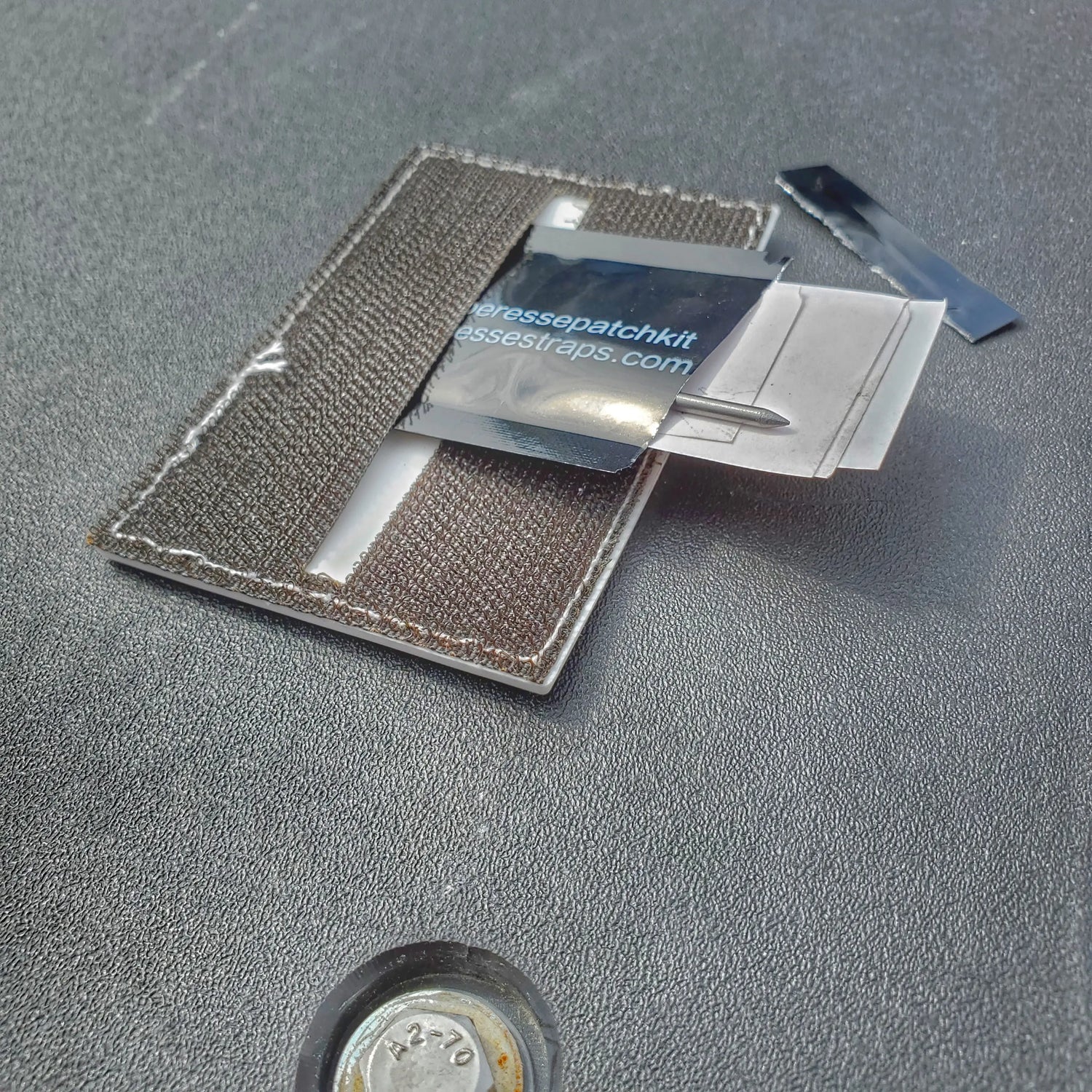 Note Patch Kit: Writable PVC surface for field notetaking with illuminated memo graph. Superesse Straps LLC