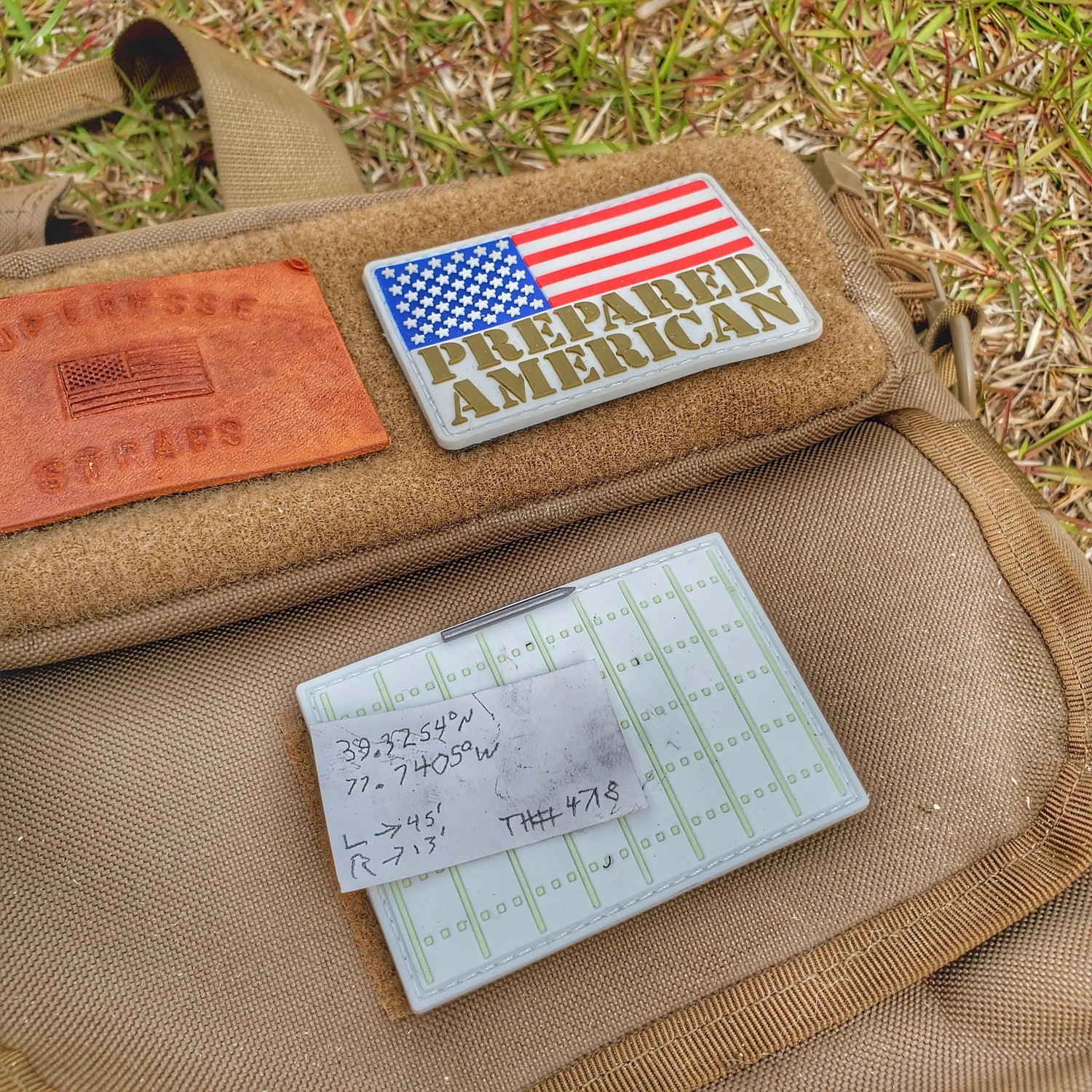 Note Patch Kit: Writable PVC surface for field notetaking with illuminated memo graph. Superesse Straps LLC