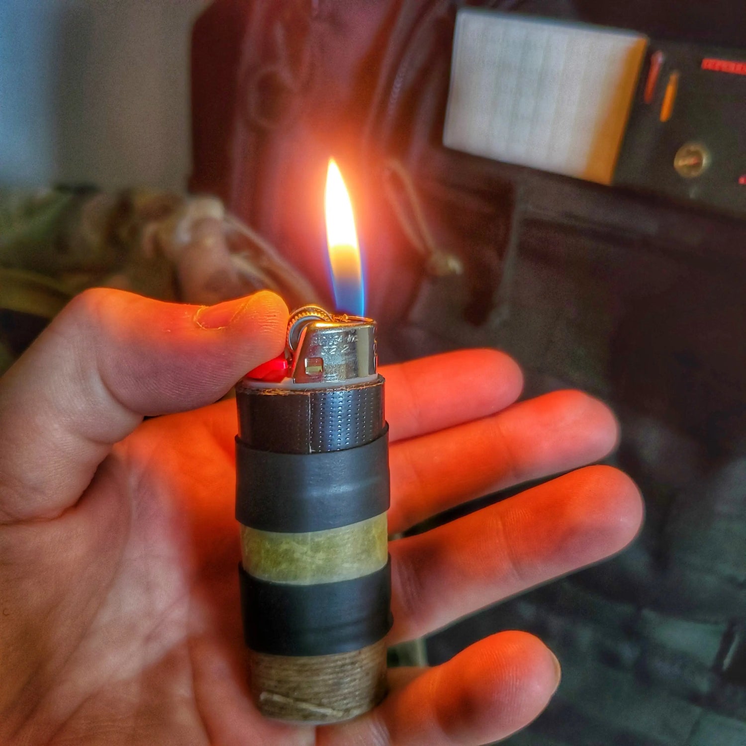 Survival Kit Lighter - Fire Starter outfitted with supplies. Superesse Straps LLC