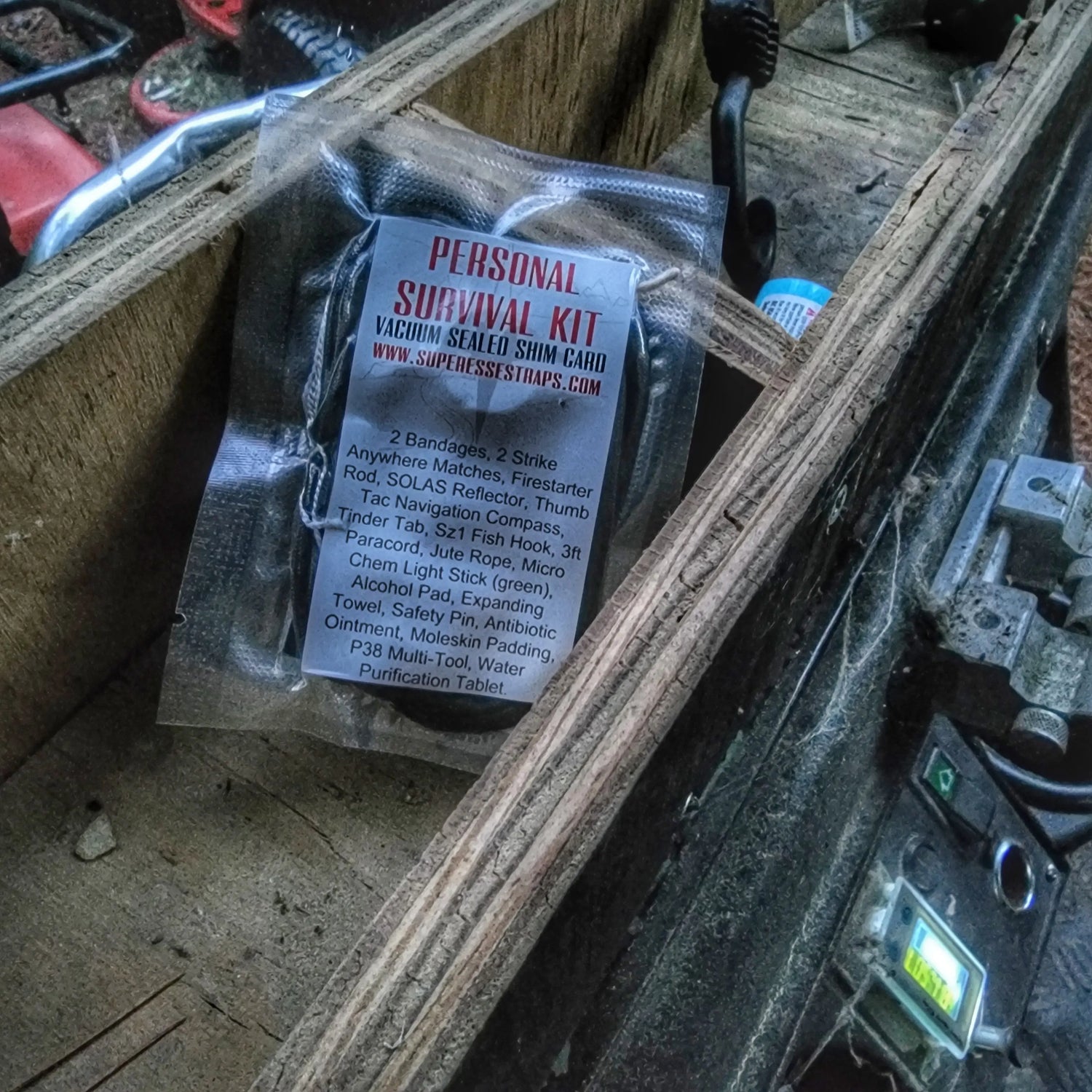 Shim Personal Survival Cards - Wallet Size Vacuum Sealed Survival Packets Superesse Straps LLC