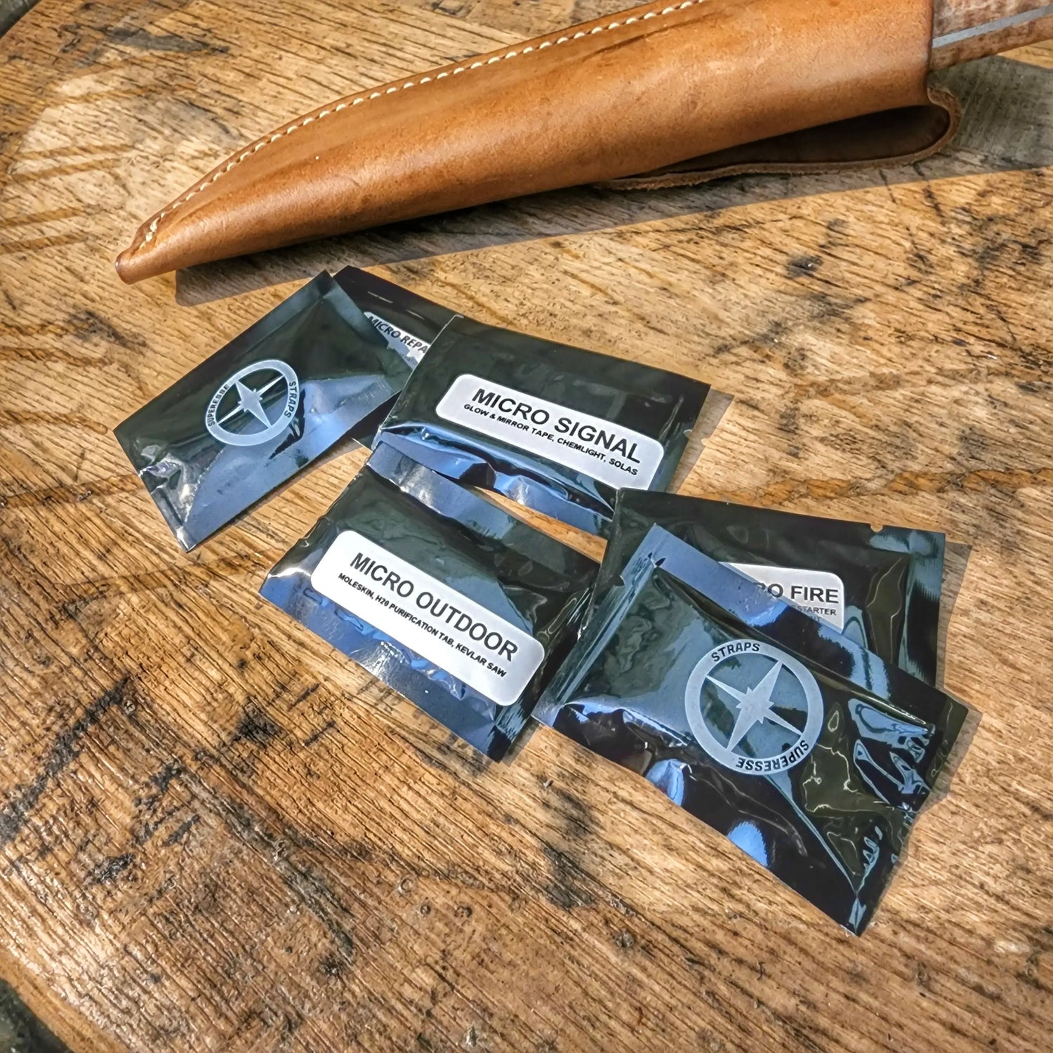 Micro Patch Kits: Single packet survival supply kits for Pocket Patches. Superesse Straps LLC