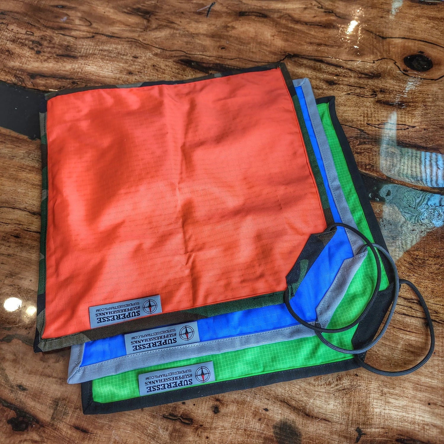 Marker Mat - Fluorescent Signaling Panel on Ripstop Pocket Hank Superesse Straps LLC