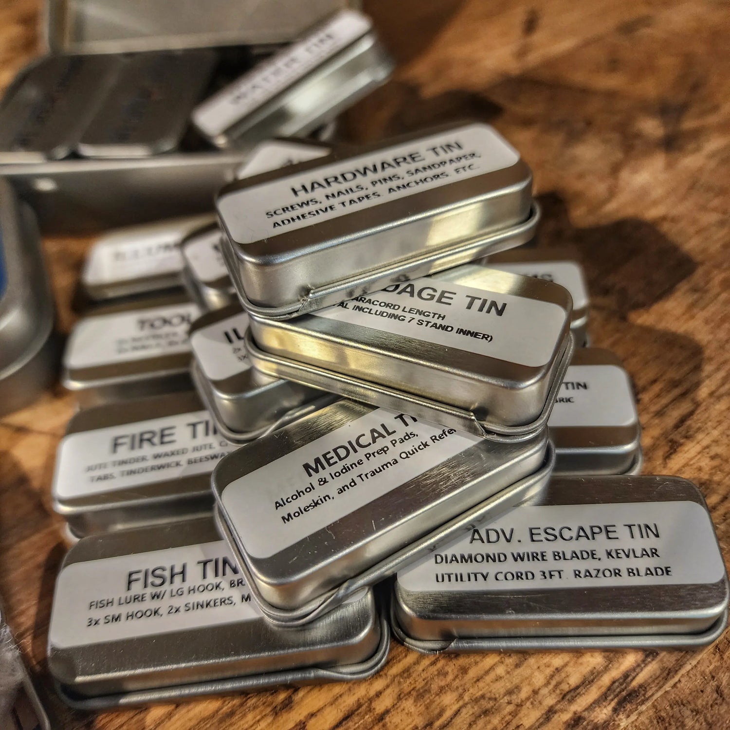 EDC Pocket Tin - Compartmentalized Survival Kits Superesse Straps LLC