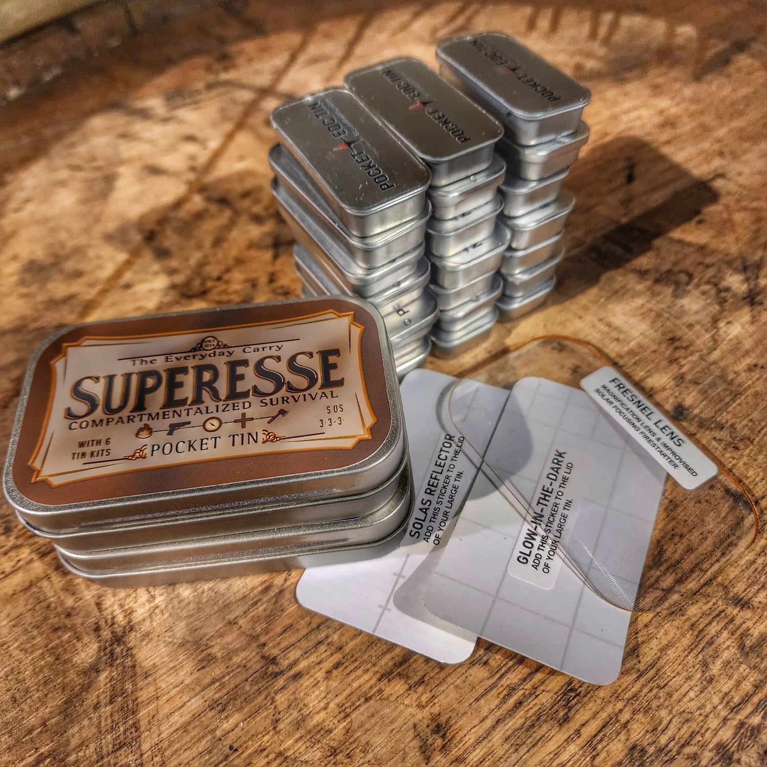EDC Pocket Tin - Compartmentalized Survival Kits Superesse Straps LLC