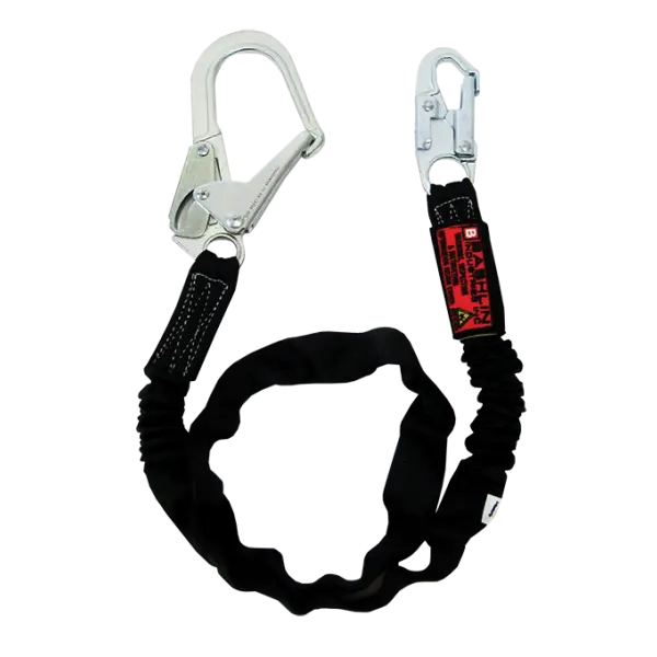 Bashlin - Tubular nylon web with polyester shock absorbing core, a SL6550A snaphook and a 5395A large snaphook Bashlin