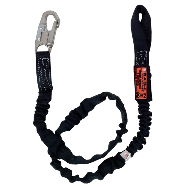 Tubular nylon web with polyester shock absorbing core, a SL6650A snaphook and a loop end Bashlin