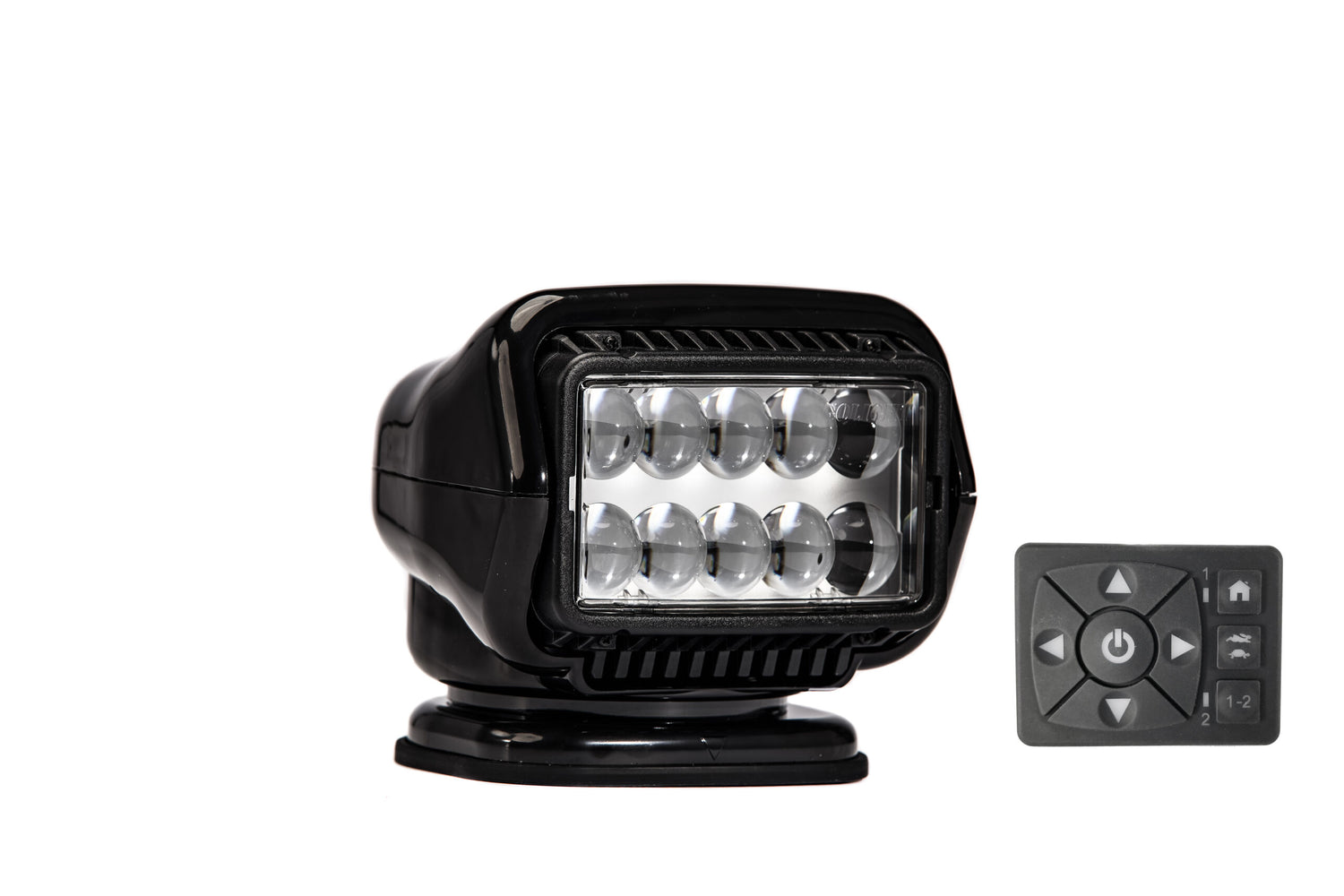GoLight Stryker ST LED 12 Volt - Permanent Mounting - Hard Wired Dash Mount Remote-20' Harness