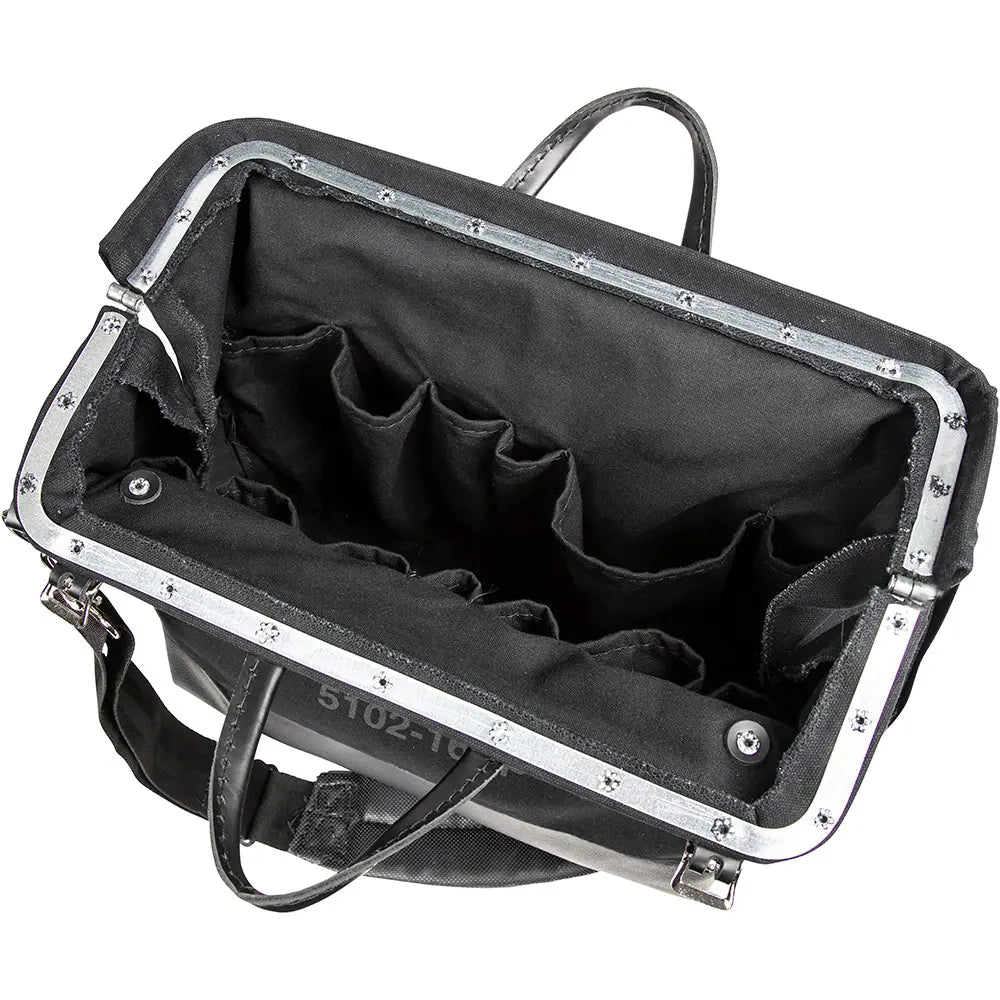 Deluxe Tool Bag, Black Canvas, 13 Pockets, 16-Inch Klein Tools