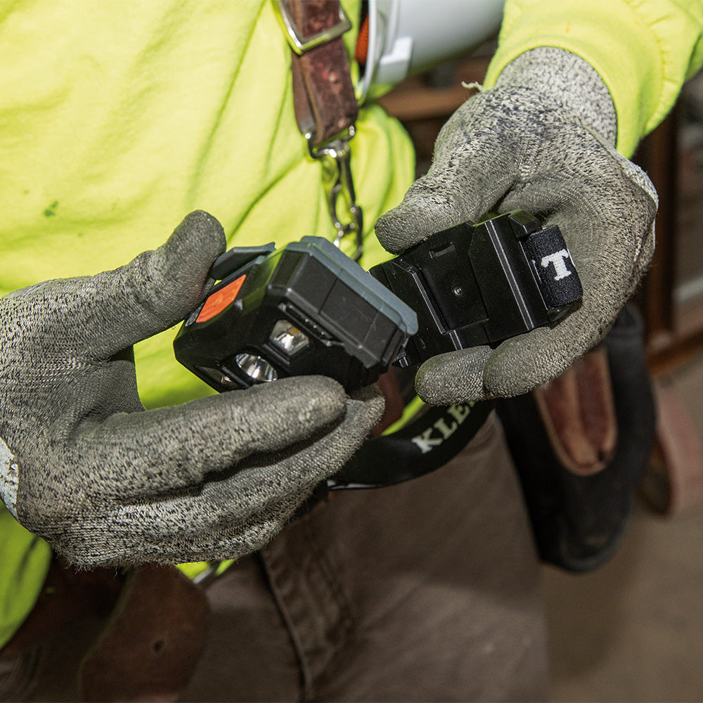 Rechargeable Headlamp with Fabric Strap, 400 Lumens, All-Day Runtime