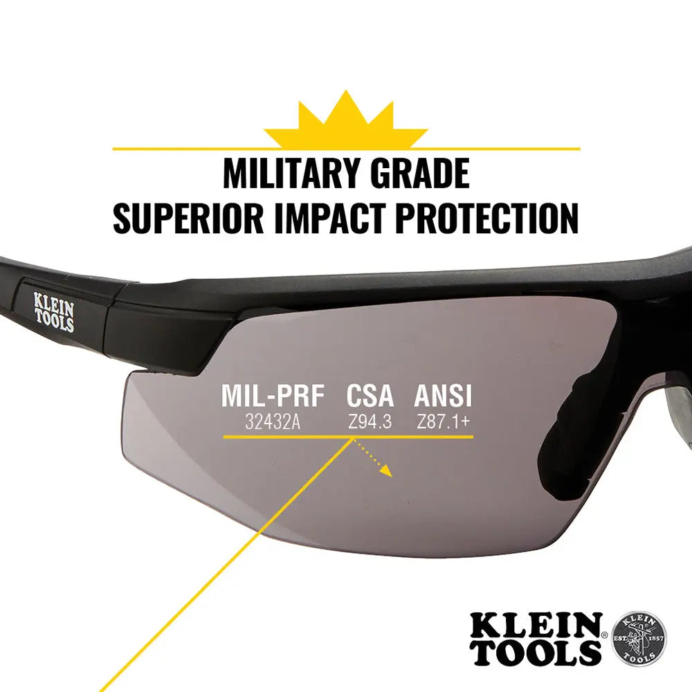 Standard Safety Glasses, Gray Lens Klein Tools