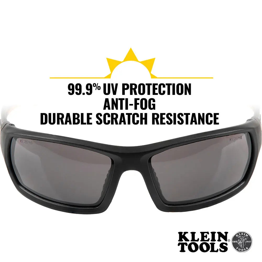 Professional Safety Glasses, Full Frame, Gray Lens Klein Tools