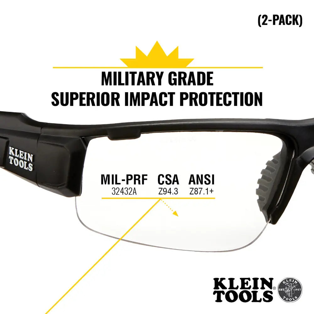 PRO Safety Glasses-Wide Lens, 2-Pack Klein Tools