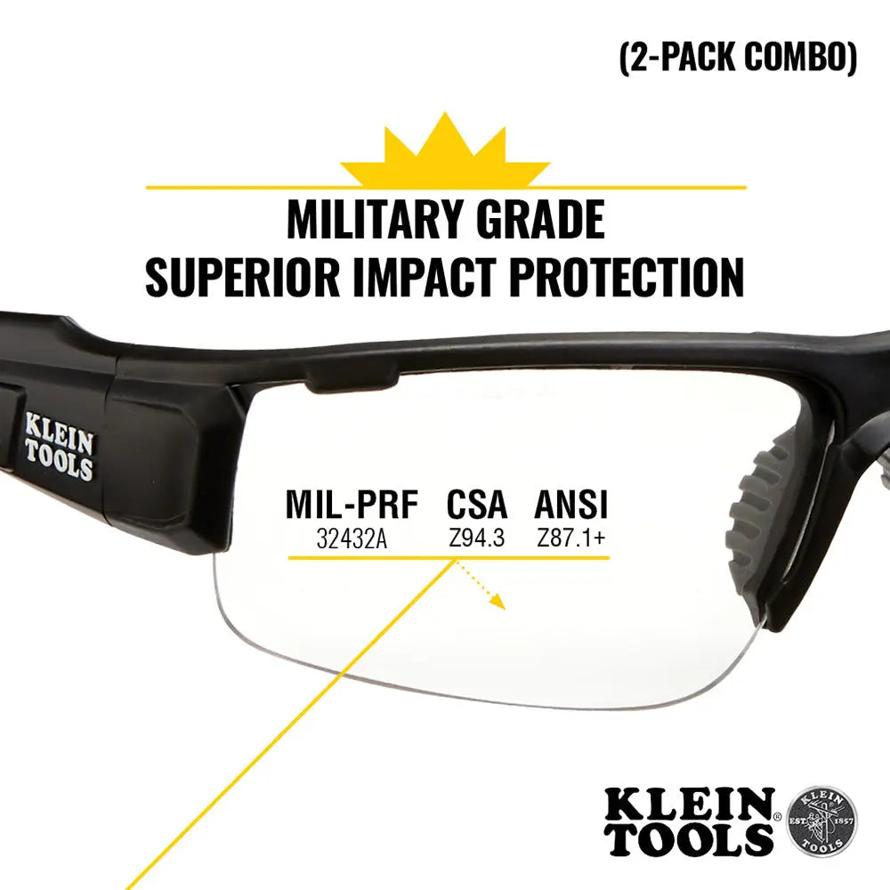 PRO Safety Glasses-Semi-Frame, Combo Pack Klein Tools
