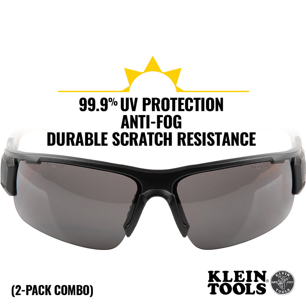 PRO Safety Glasses-Semi-Frame, Combo Pack