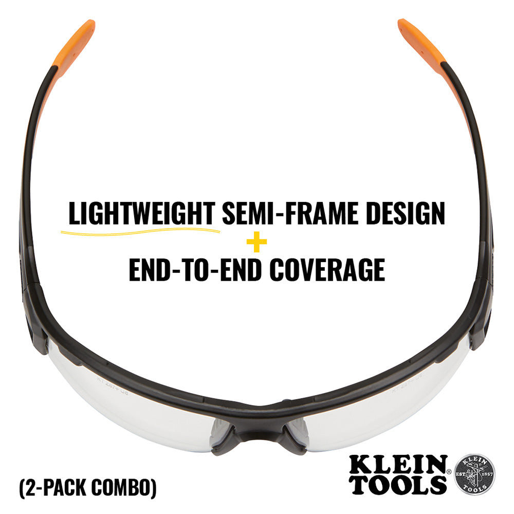 PRO Safety Glasses-Semi-Frame, Combo Pack