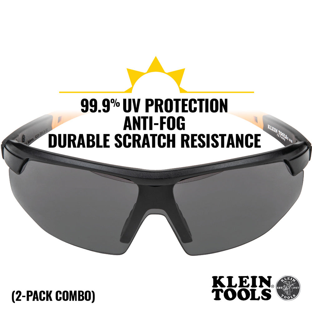 Standard Safety Glasses-Semi Frame, Combo Pack