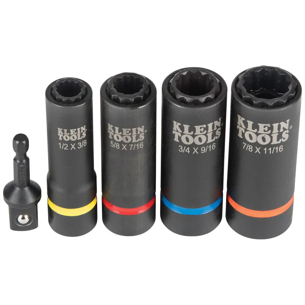 Klein 2-in-1 Impact Socket Set, 12-Point, 5-Piece Klein Tools