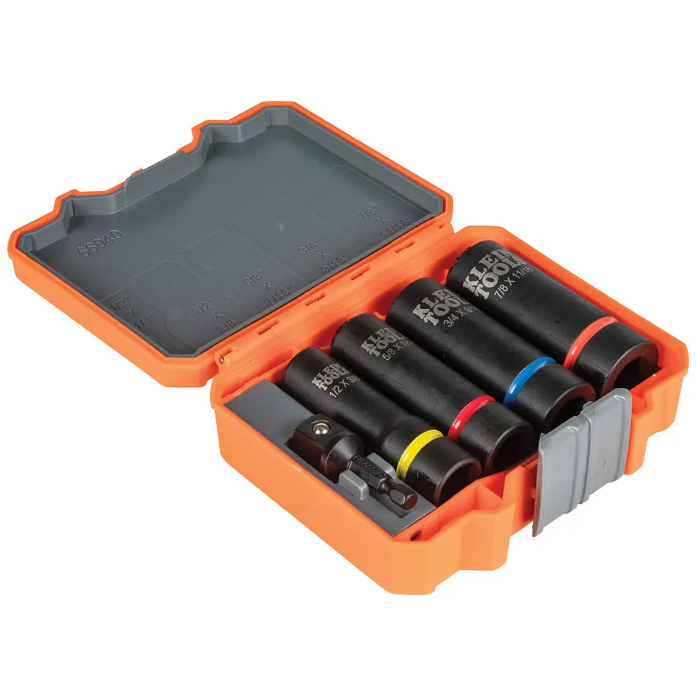 Klein 2-in-1 Impact Socket Set, 12-Point, 5-Piece Klein Tools