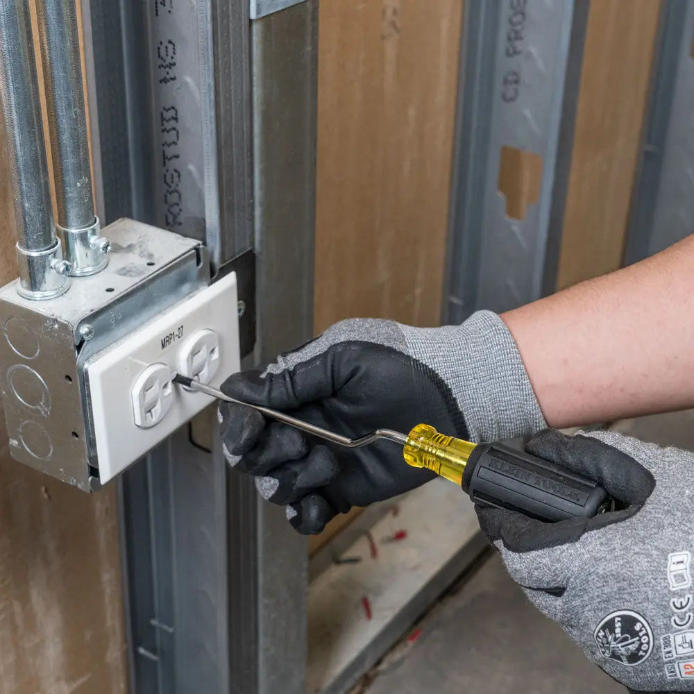 Rapi-Driv® Screwdriver, 3/16-Inch Cabinet Tip, 6-Inch Shank Klein Tools