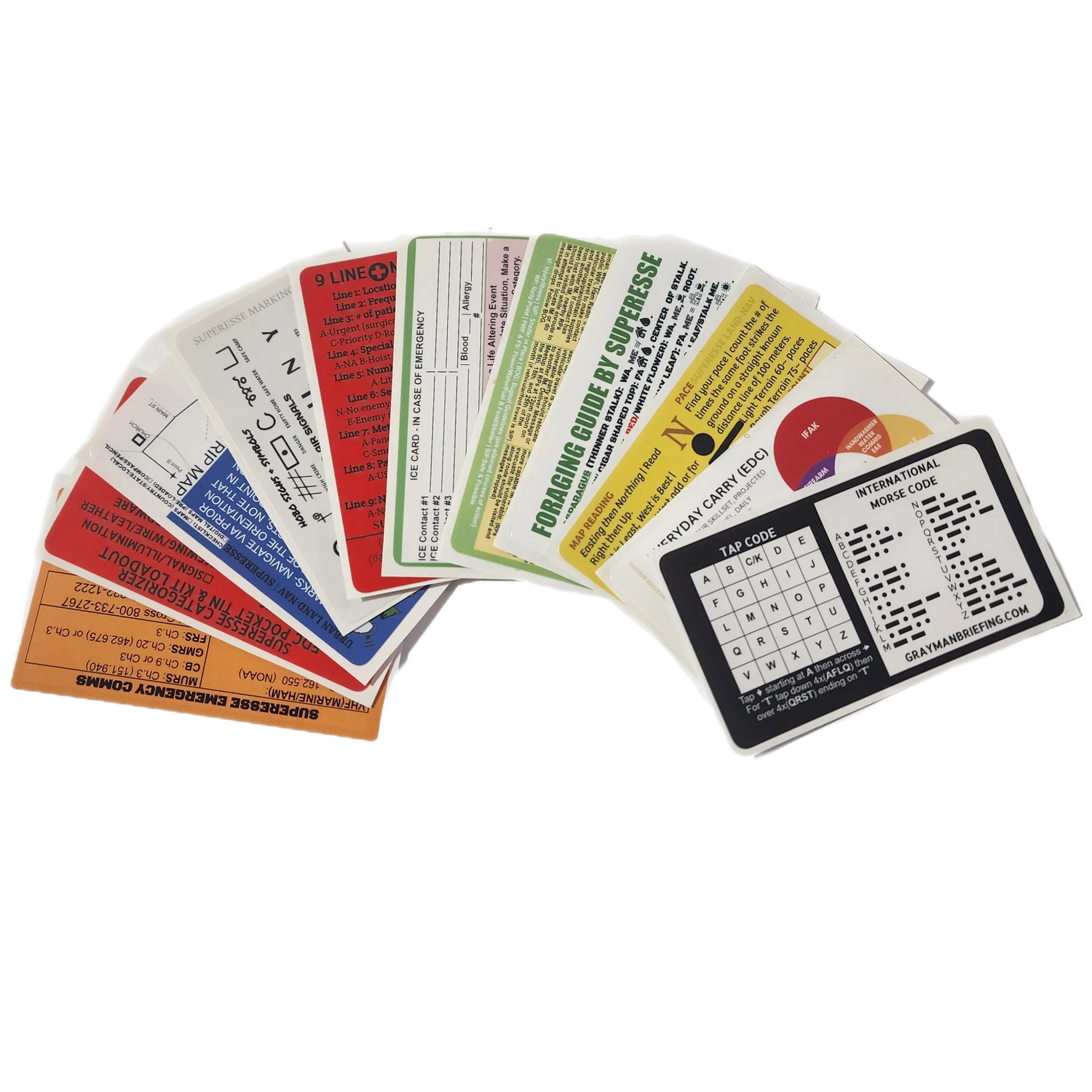 Survival Reference Decal Pack - Collection of 11 Stickers Superesse Straps LLC