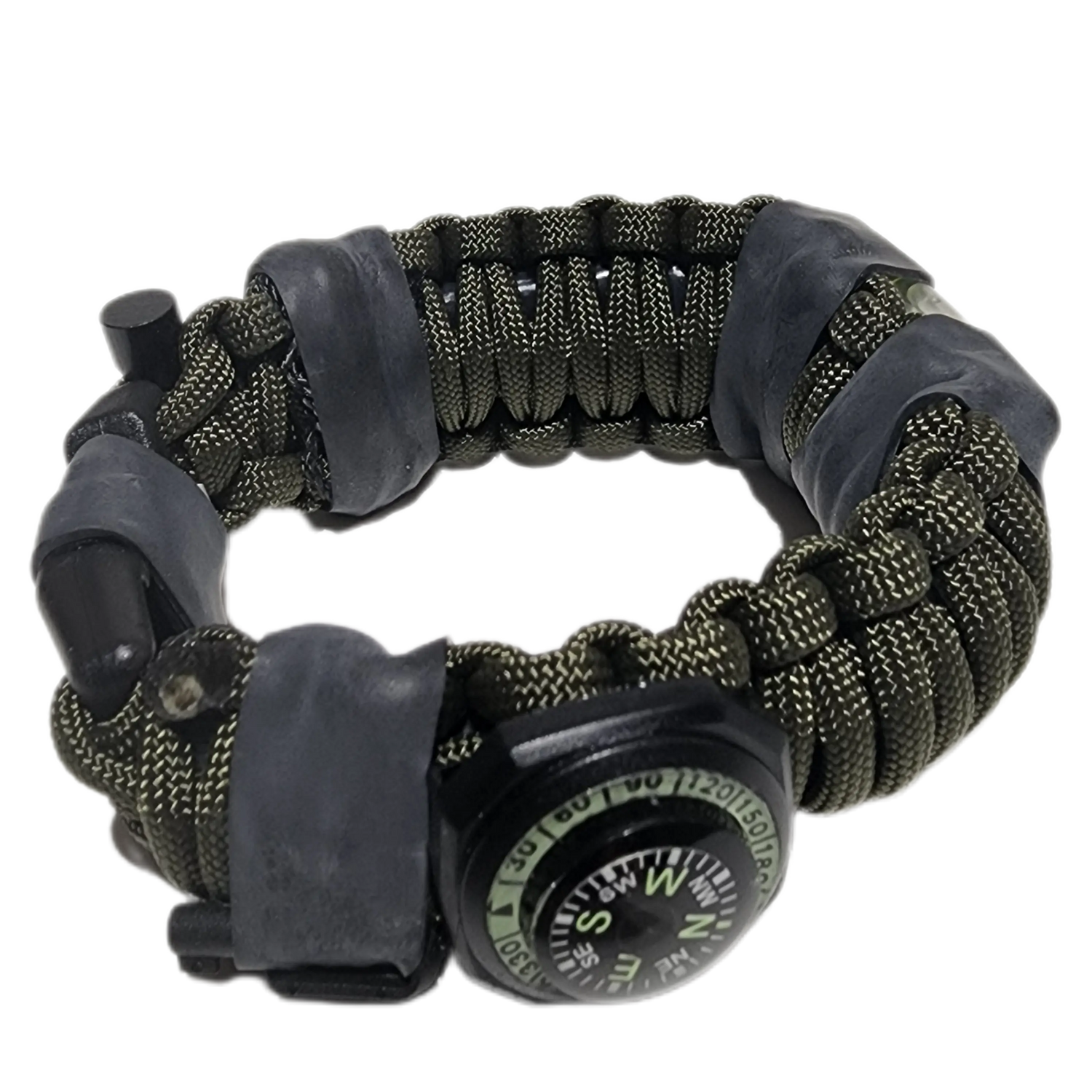 The Escape Evade Pathfinder: Military & Tactical Strap w/ SERE kit, Compass, Kevlar Saw, Cuff Key. Superesse Straps LLC