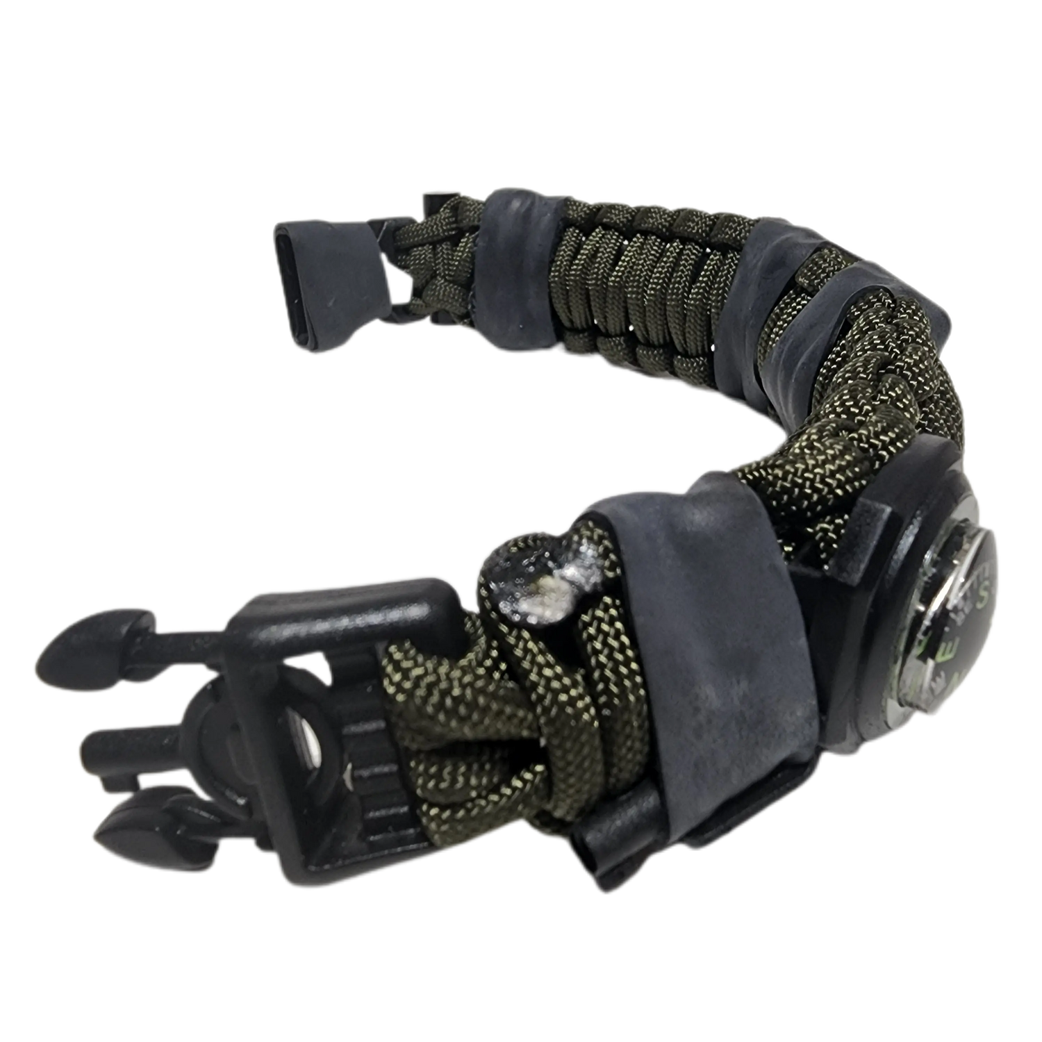 The Escape Evade Pathfinder: Military & Tactical Strap w/ SERE kit, Compass, Kevlar Saw, Cuff Key. Superesse Straps LLC