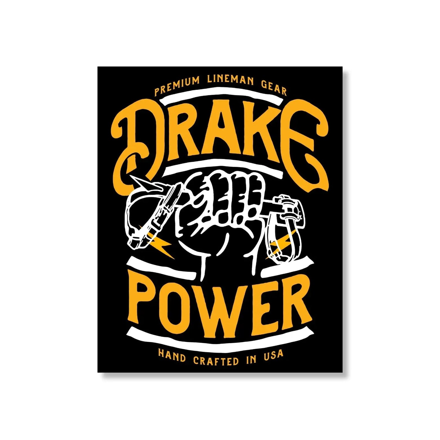 DP FIST & HOOKS STICKER Drake Power