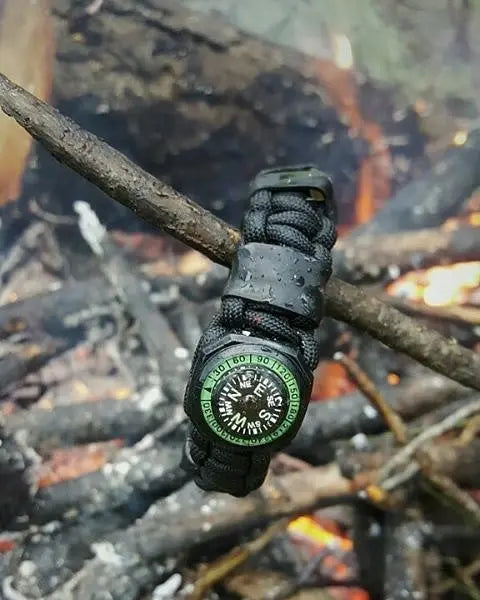 The Escape Evade Pathfinder: Military & Tactical Strap w/ SERE kit, Compass, Kevlar Saw, Cuff Key. Superesse Straps LLC