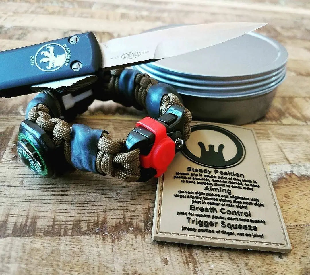 EDC Prepper - Paracord Bracelet Urban Tool Kit Equipped w/ LED Light, fire starter, blade, compass. Superesse Straps LLC