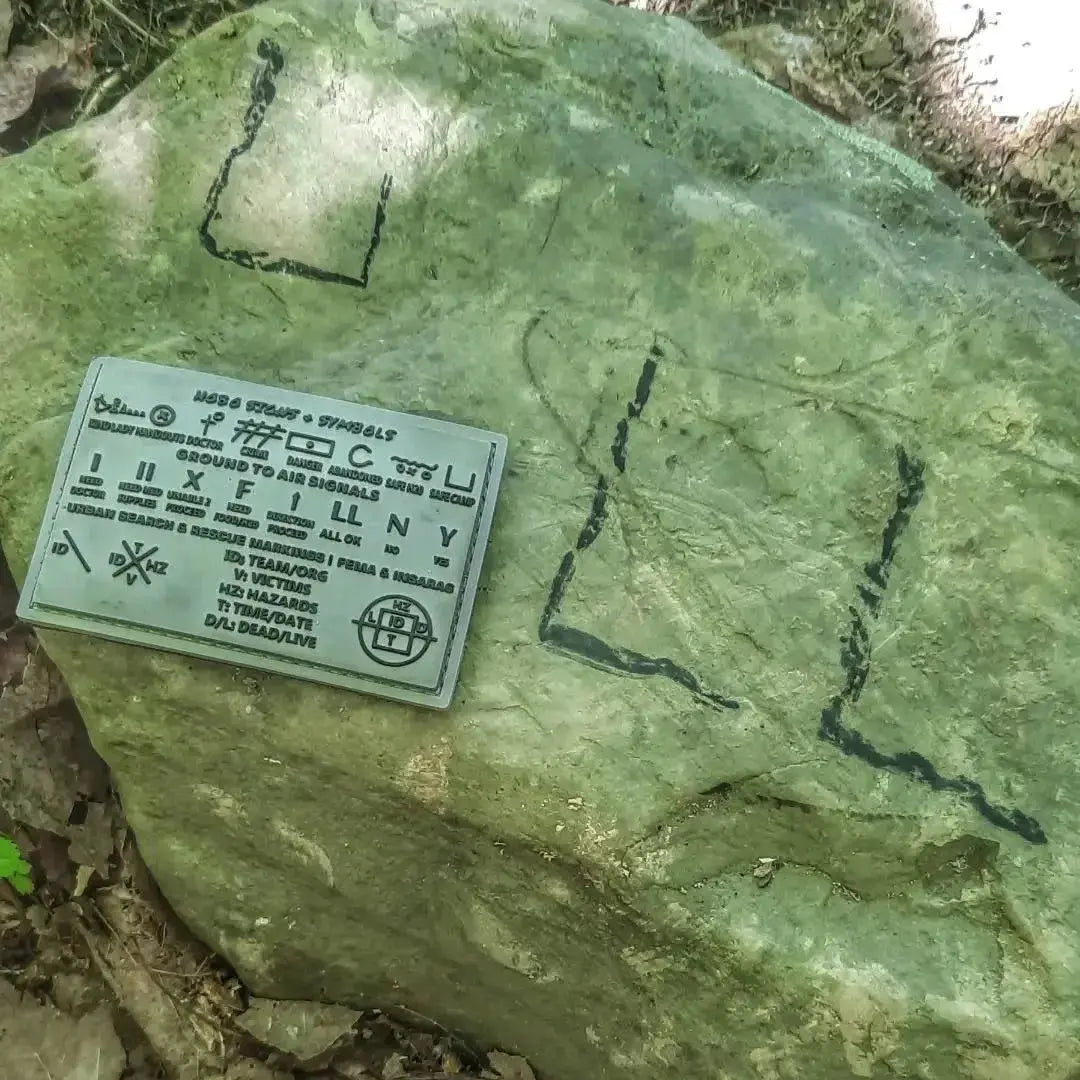 Storage Pocket Patch: Hobo Symbols, Ground to Air Signals, Search and Rescue Markings Superesse Straps LLC