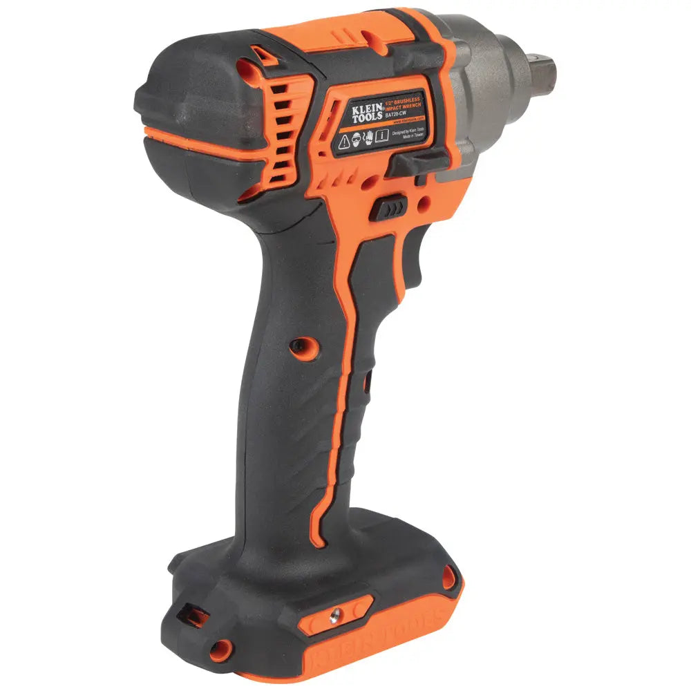 Battery-Operated Compact Impact Wrench, 1/2-Inch Detent Pin, Tool Only Klein Tools
