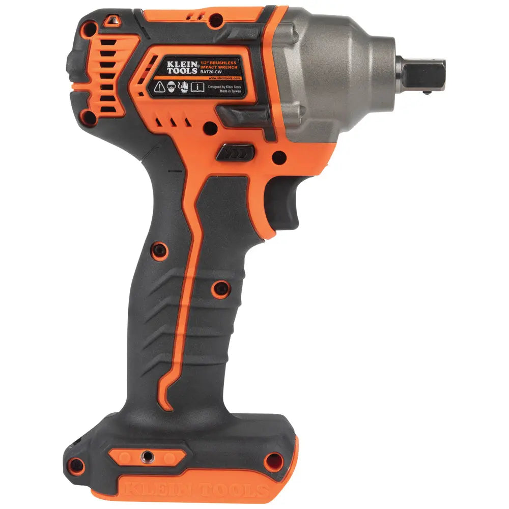 Battery-Operated Compact Impact Wrench, 1/2-Inch Detent Pin, Tool Only Klein Tools